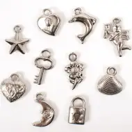 PlayBox: Medalioane din plastic de culoare argintie, care pot fi înșirate, pachet de 200 bucăți