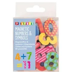 PlayBox: Numere și simboluri magnetice, set de 68 de piese