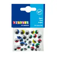 PlayBox: Ochi mobili colorați cu gene, în mai multe dimensiuni, 30 buc