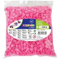 PlayBox: Pachet de mărgele termoadezive XL MAXI de 9 mm, 1000 bucăți, culoare roz