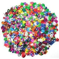 PlayBox: Pachet de paiete colorate în diverse culori, dimensiuni și forme, pachet de 100g.