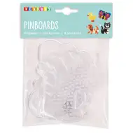 PlayBox: Pachet de plăci de bază cu animale pentru mărgele MIDI termoadezive de 5 mm, set de 4 bucăți