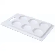 PlayBox: Paletă de pictură goală cu 6 locuri pentru discuri de 30mm, set de 6 bucăți.