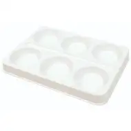 PlayBox: Paletă de pictură goală cu 6 locuri pentru discuri de 57mm, 6 bucți