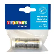 PlayBox: Sârmă metalică pentru legat, culoare argintie, 0,3mm, 80m
