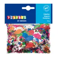 PlayBox: Sclipici de diferite mărimi, culori și forme în pachet de 50g.