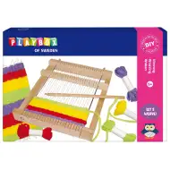 PlayBox: Set complet de țesut cu fire și rame pătrate pentru țesut.