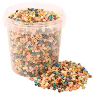 PlayBox: Set cu 5000 de mărgele pastelate MIDI de 5mm pentru călcat, în găleată