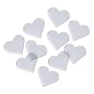PlayBox: Set de 10 plăci de bază în formă de inimă pentru mărgele MIDI de 5mm care se pot călca