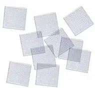 PlayBox: Set de 10 plăci pătrate pentru mărgele MIDI termoadesive de 5mm.