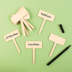 PlayBox: Set de 10 plăcuțe indicatoare din lemn pentru plantare imaginea 2