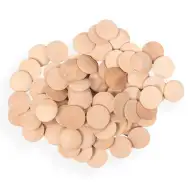 PlayBox: Set de 100 de butoane din lemn cu diametrul de 25mm