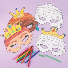 PlayBox: Set de 12 măști de hârtie pentru prințese imaginea 3