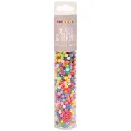 PlayBox: Set de 650 mărgele colorate cu efect de cristal pentru înșirat