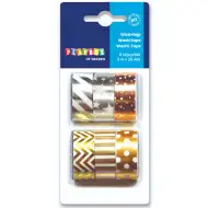 PlayBox: Set de benzi adezive decorative aurii și argintii, 6 bucăți