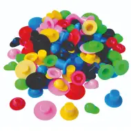 PlayBox: Set de căciuli și pălării din plastic colorat, 144 de bucăți