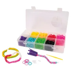 PlayBox: Set de confecționare brățări din elastice cu 9 culori, set de 2700 bucăți. imaginea 2