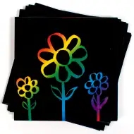 PlayBox: Set de hârtie de zgâriet cu ceară neagră, 100 de bucăți