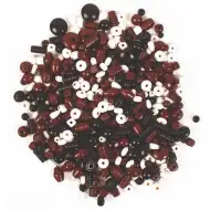 PlayBox: Set de mărgele din lemn în culori maro și alb, 450 de bucăți