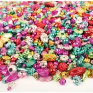 PlayBox: Set de mărgele metalizate în forme diverse, 3000 bucăți