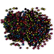 PlayBox: Set de mărgele negre cu litere, 600 de bucăți