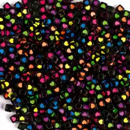 PlayBox: Set de mărgele negre din plastic în formă de inimă, 300 de bucăți