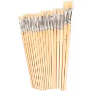 PlayBox: Set de pensule cu păr de mistreț cu cap plat, 18 bucți