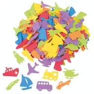 PlayBox: Set de vehicule colorate din burete, 250 de piese