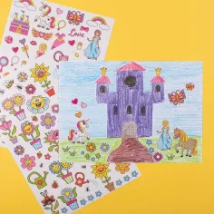 PlayBox: Set mega de autocolante cu prințese, 500 de bucăți imaginea 3