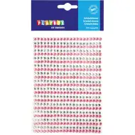 PlayBox: Stras autoadeziv roz-argintiu 525 buc.