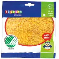PlayBox: mărgele MIDI de călcat, de 5mm, în culoare galbenă, pachet de 6000 bucăți.