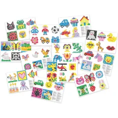PlayBox: set XL de cartonașe cu modele pentru mărgele de călcat, 67 piese imaginea 2
