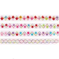 Playbox: Bandă cu pietre cristal autoadezive – 4 x 50 cm