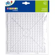 Playbox: Placă de bază pentru mărgele de călcat XL - 1 bucată, formă pătrată, interconectabilă