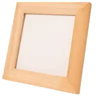 Playbox: Ramă foto din lemn natur, pictabilă – 120 x 120 mm