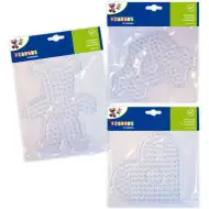 Playbox: Set de plăci de bază pentru mărgele de călcat XL – 3 bucăți (ursuleț, inimă, mașină)