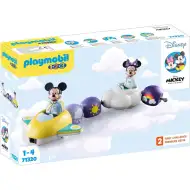 Playmobil 1.2.3 &amp; Disney: Mickey și Minnie Mouse cu avionul de nori (71320)