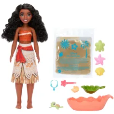 Prințese Disney: Set de joacă pe plajă cu Vaiana 2, păpușă și nisip – Mattel imaginea 3