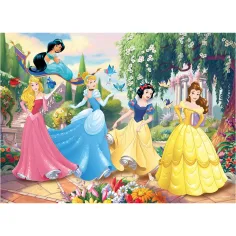 Prințesele Disney - Magia grădinii de basm 2 în 1 puzzle de 60 de piese și carte de colorat 50x35cm - Lisciani imaginea 2
