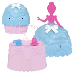 Prințesele Disney: Mini păpușă surpriză cupcake 1buc - Mattel imaginea 2