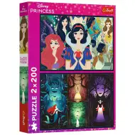 Prințesele fermecătoare Disney, puzzle Trefl 2x200 piese