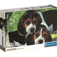 Pui de câine drăguți HQC puzzle compact de 500 de piese - Clementoni