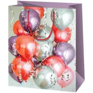 Pungă cadou mare cu baloane colorate 27x14x33cm