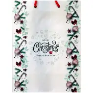 Pungă de cadou cu model Merry Christmas 17,5x22,5x9,5cm