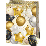 Pungă de cadou uriașă cu model de baloane 33 x 15 x 44,5 cm
