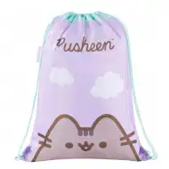 Pusheen sac de gimnastică mov, sac sport 43x34cm