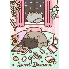 Pusheen vise dulci 1000 piese Premium plus quality puzzle - Trefl imaginea 2