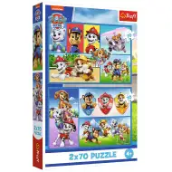 Puzzle 2x70 piese Patrula Cățelușilor - Trefl