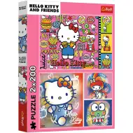 Puzzle Hello Kitty și prietenii 2x200 - Trefl