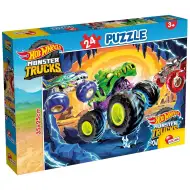 Puzzle Hot Wheels Monster Trucks, 24 piese, 35x25 cm - Lisciani